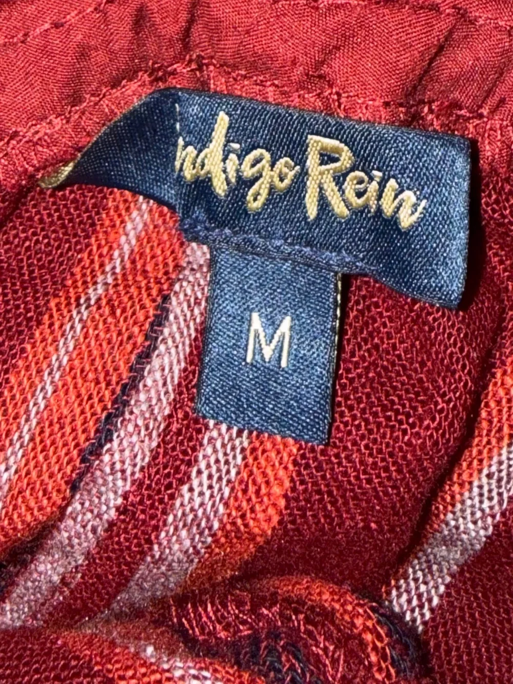 Indigo Rein Jumpsuit Red Stripes Sz M NWT - Picture 3 of 10
